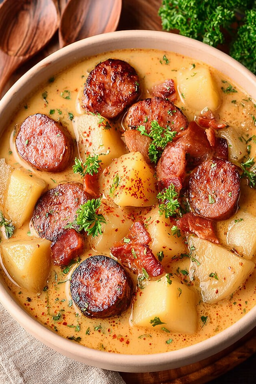 Cajun-Kartoffelsuppe mit Hühnerhühnerhühnerhühnerhühnerwurst image 2