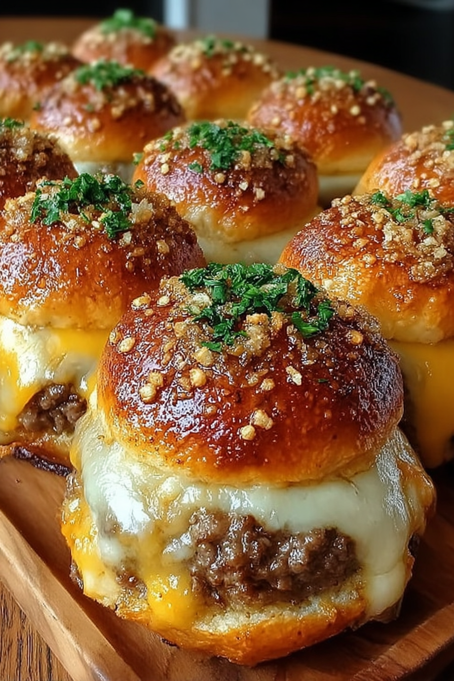 Knoblauch-Parmesan-Cheeseburger-Bomben image 2