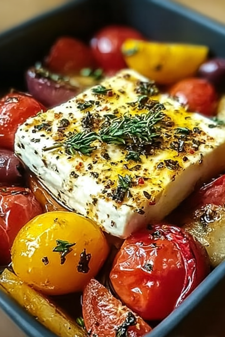 Gebackener Feta auf mediterranem Gemüse: Ein unglaubliches Ultimatives Rezept für 4 Personen image 2