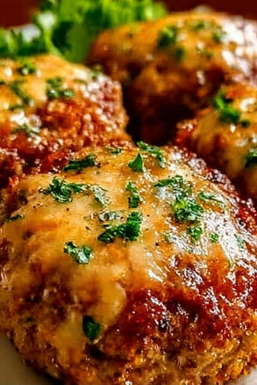 Hähnchenhackbraten mit Knoblauch und Parmesan image 2