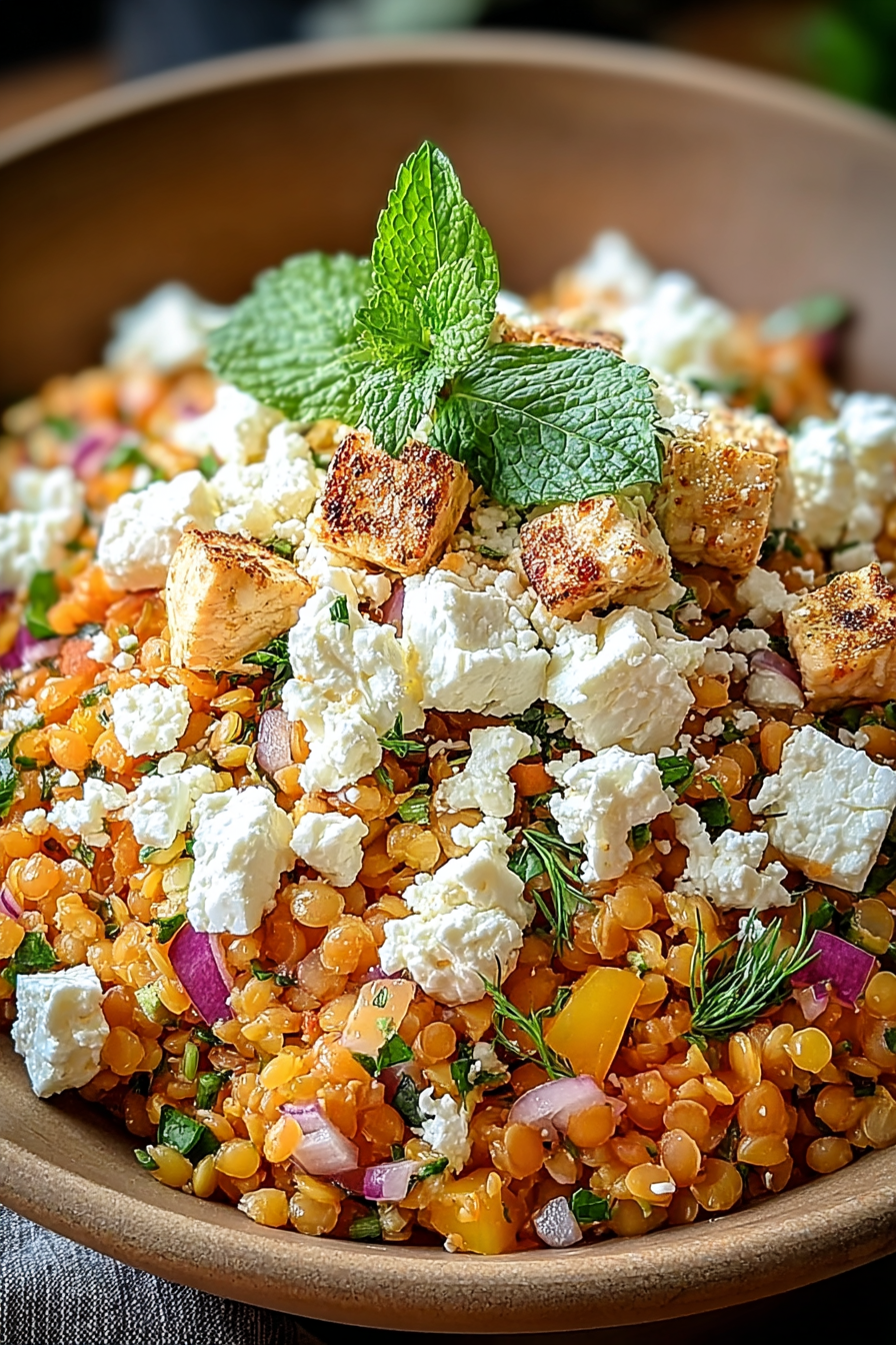 Orientalischer Rote Linsen Salat mit Feta – Frisch & Aromatisch image 2