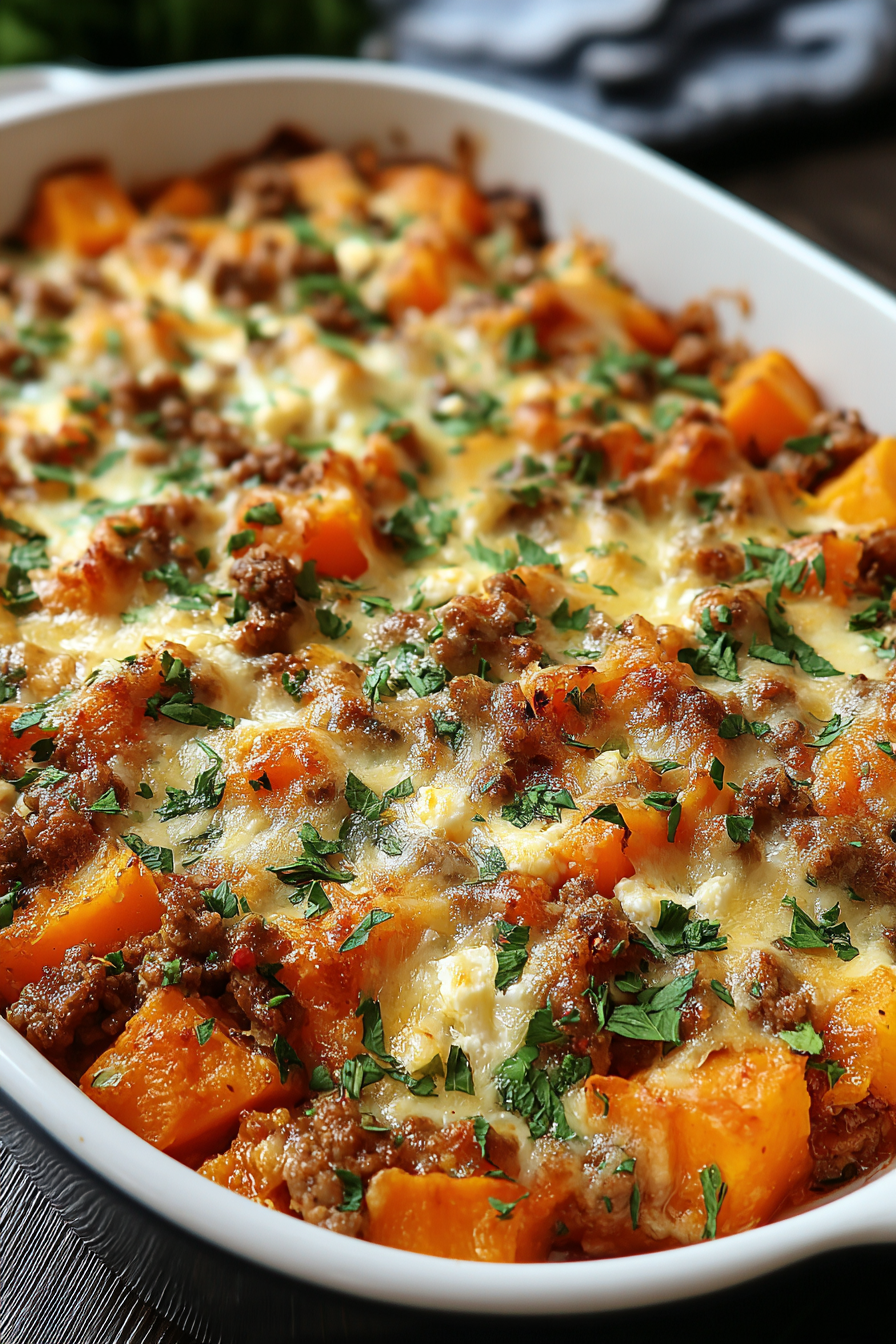 Süßkartoffel-Hackfleisch-Auflauf mit Feta image 2