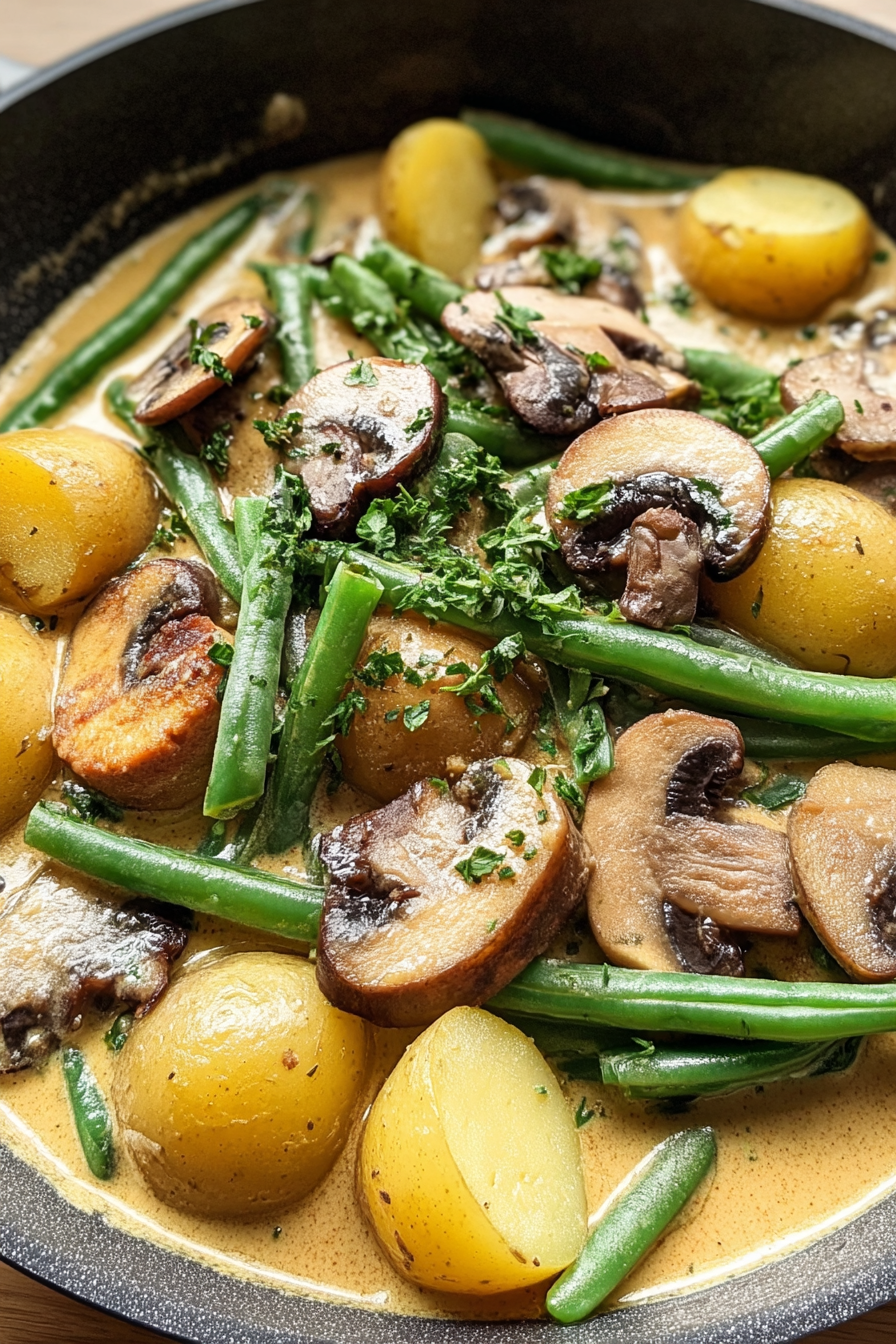 Kartoffel-Pilz-Pfanne mit Bohnen image 2