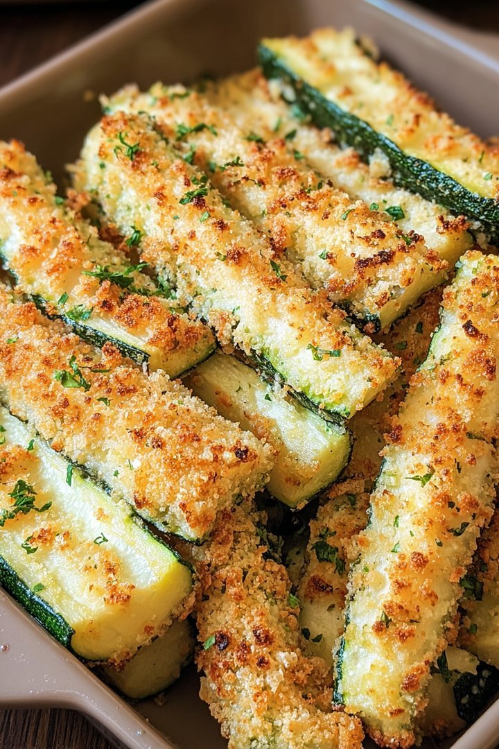 Ofengebackene Zucchini-Pommes mit Knoblauch-Parmesan-Kruste image 2