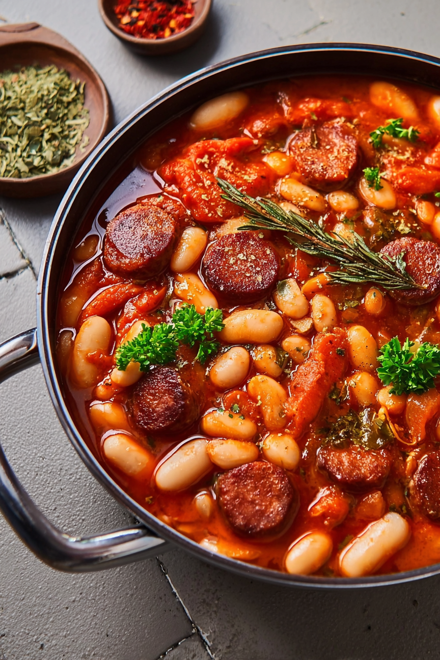 Weißer Bohnen-Eintopf mit Hühnerhühnerwurst image 2