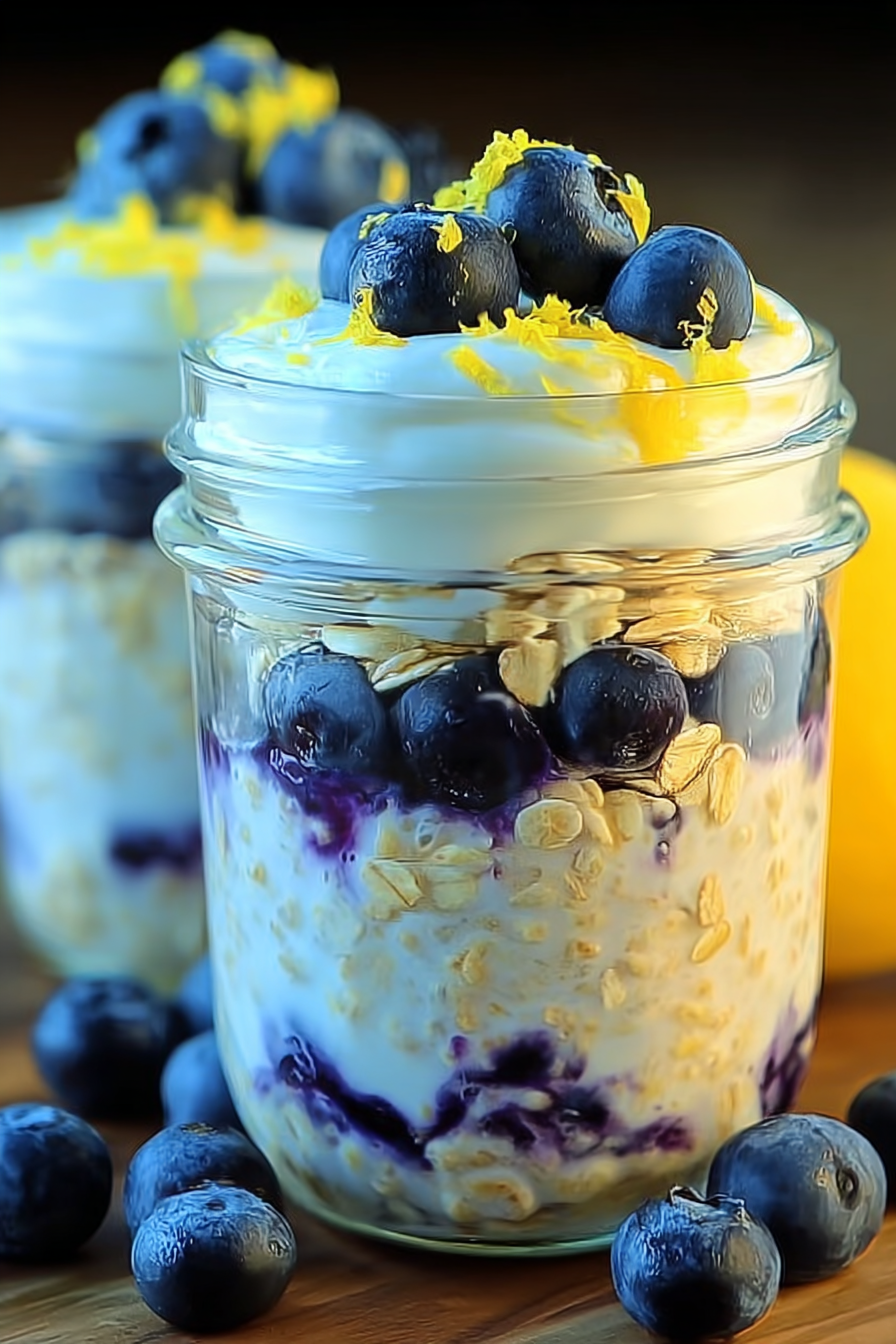 Zitronen-Blaubeer-Overnight-Oats image 2