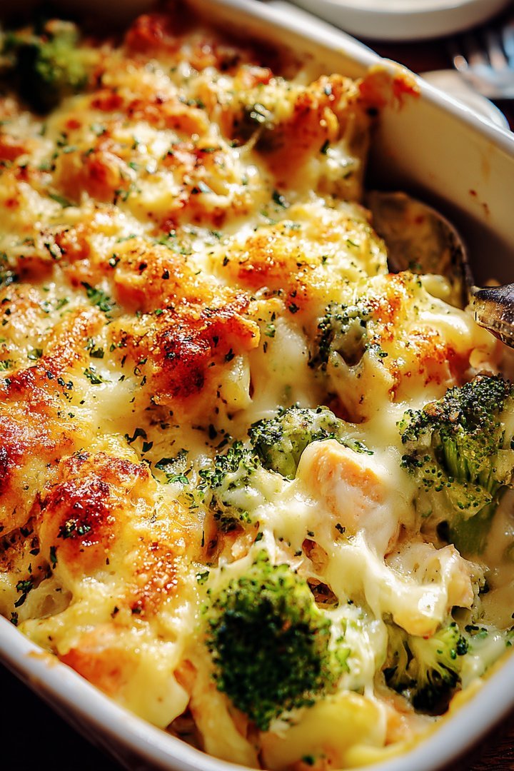 Brokkoli Hähnchen Auflauf mit Frischkäse und Mozzarella image 2