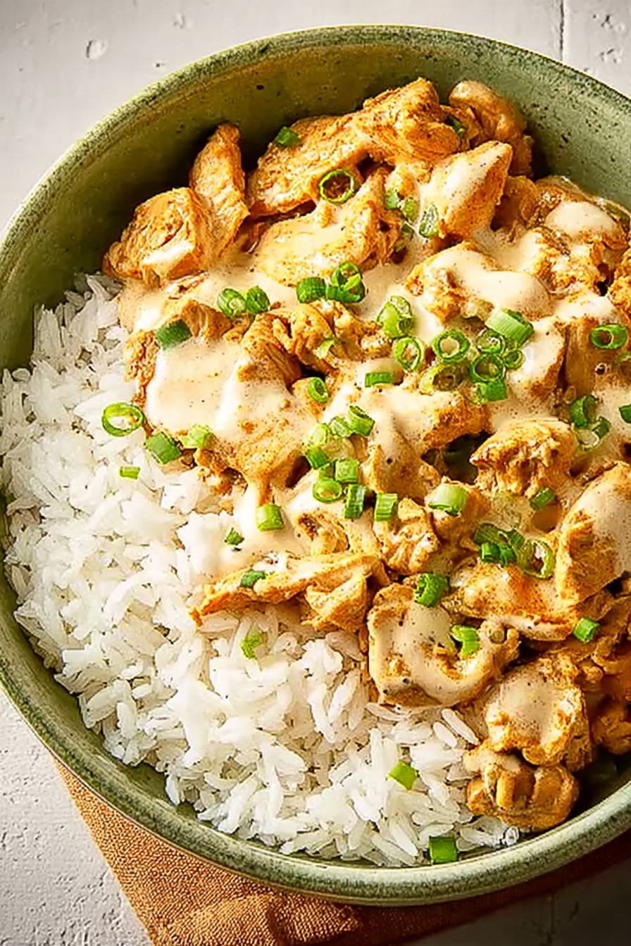 Gyrosgeschnetzeltes in Schmandsoße mit Reis image 2