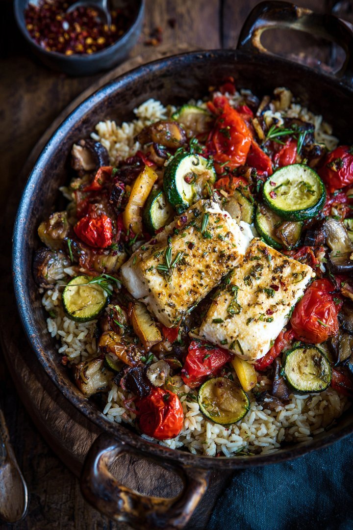 Ofen Reis mit Feta & Gemüse image 2