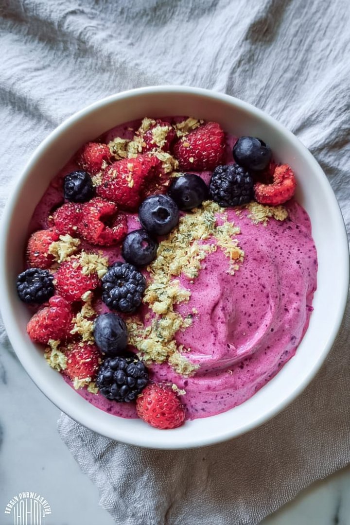 Smoothie-Bowl mit gefrorenen Früchten image 2