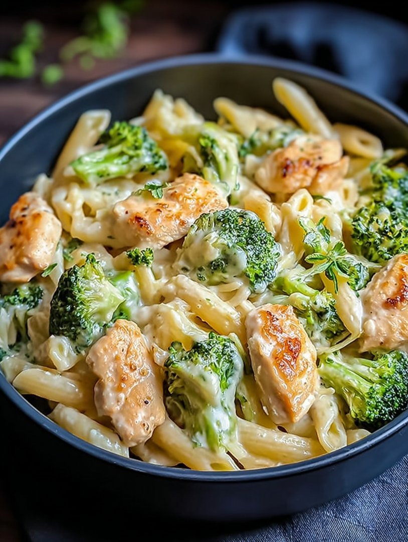 Cremige Hähnchen Brokkoli Pasta image 2