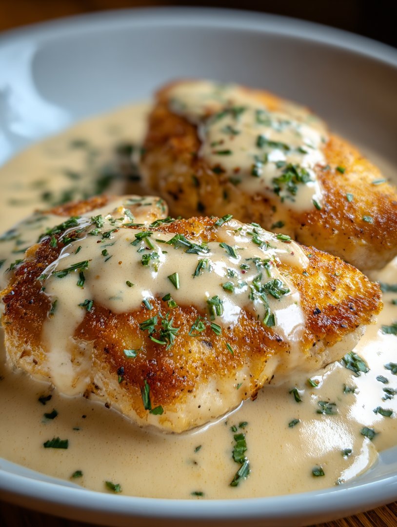 Hähnchen-Kalbsfilet in Frischkäse-Parmesan-Soße image 2