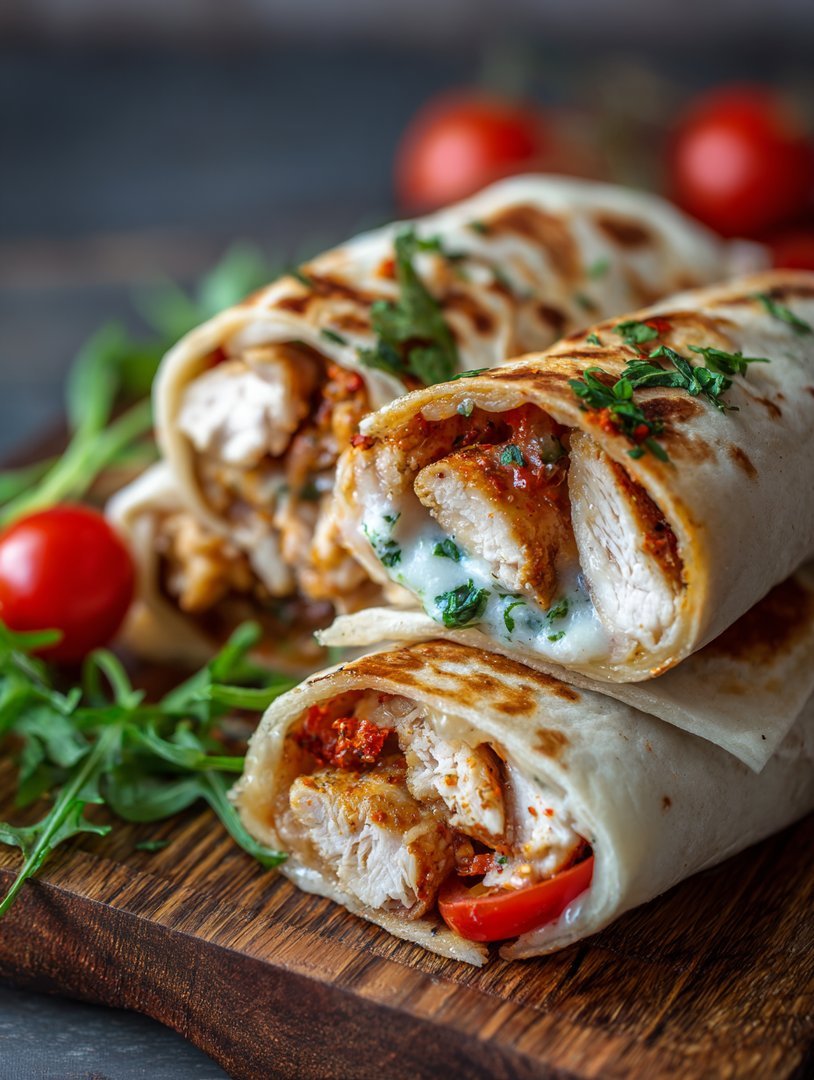 Käse-Knoblauch-Hähnchen-Wraps image 2