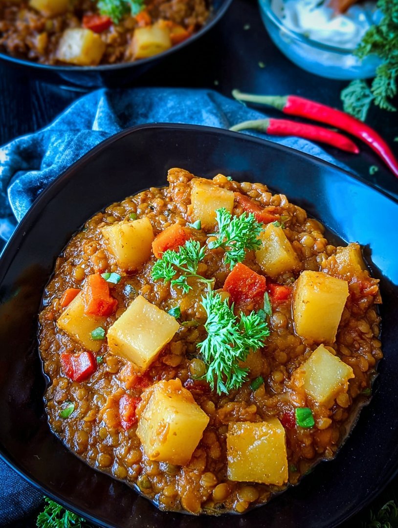 Linseneintopf mit Kartoffeln (veganes Rezept) image 2