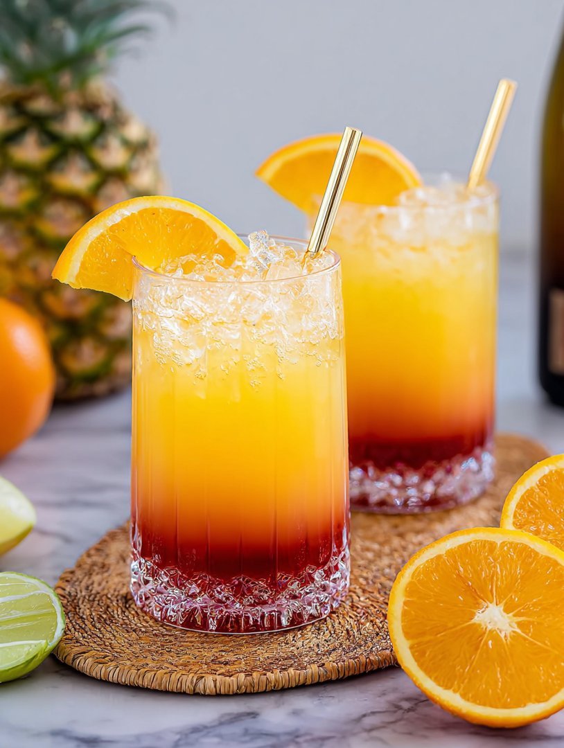 Alkoholfreier Limettensaft Sunrise Cocktail image 2