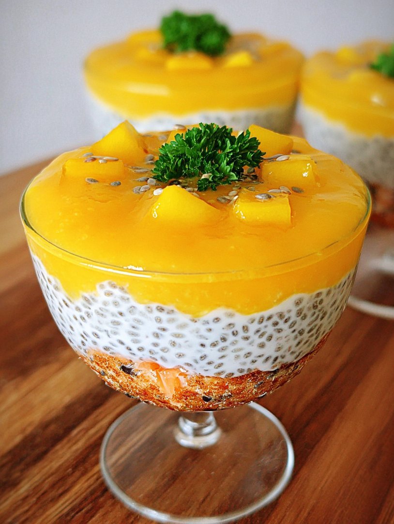 Dessert mit Mango, Chia und Mascarpone image 2