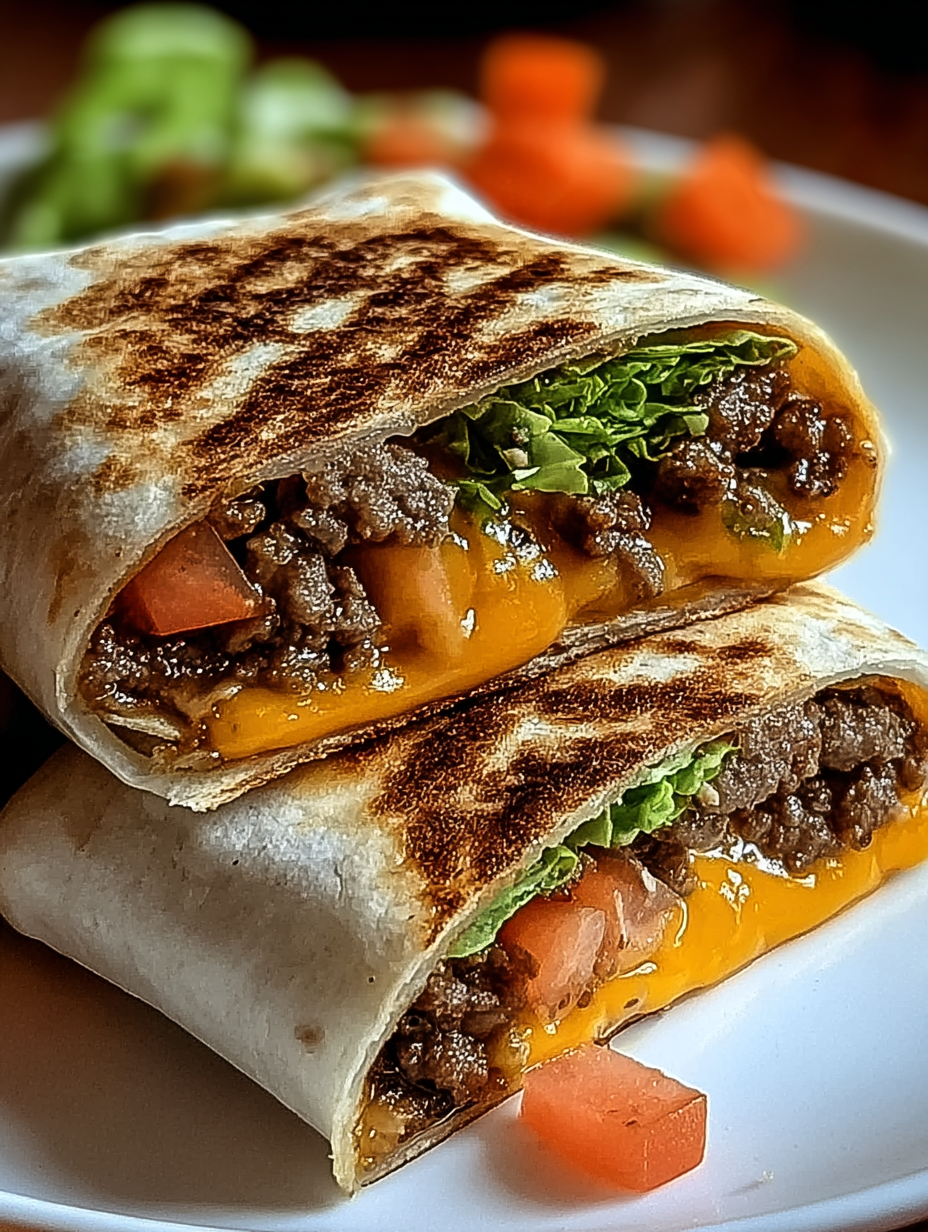 Gegrillte Cheeseburger-Wraps image 2