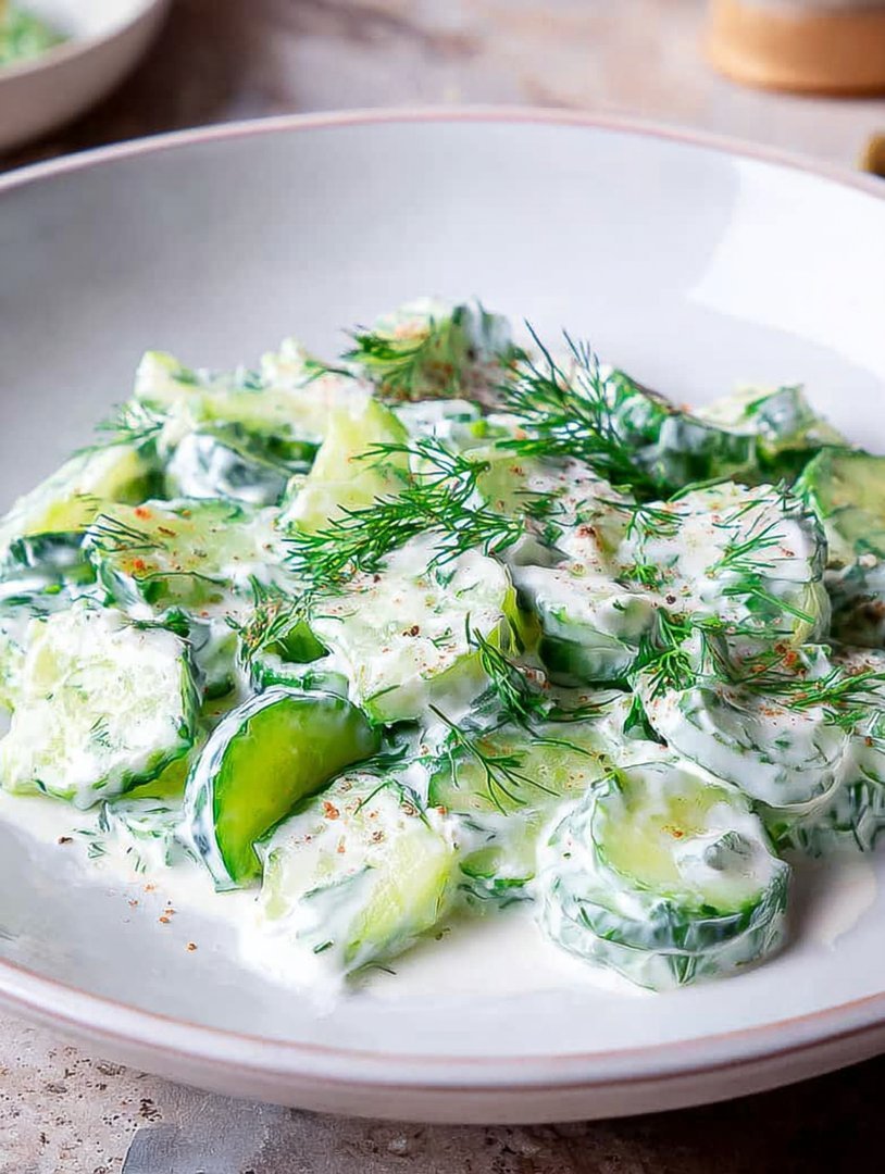 Gurkensalat mit Schmand und Dill image 2