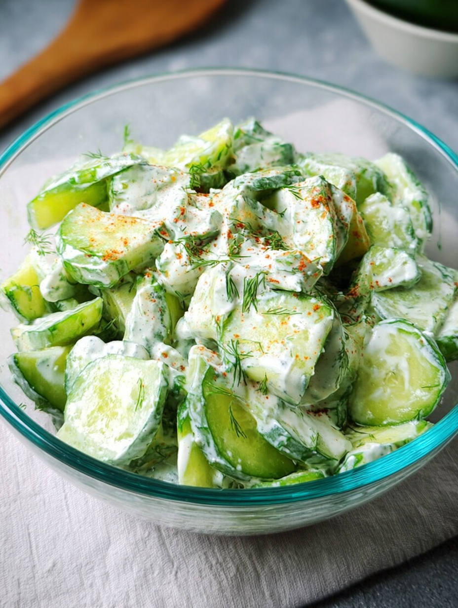 Leckerer Gurkensalat mit Joghurt-Dressing image 2