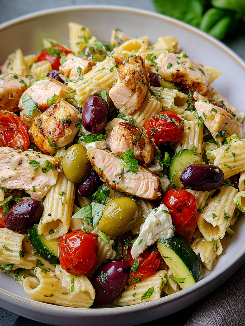 Mediterraner Hähnchen-Nudelsalat image 2