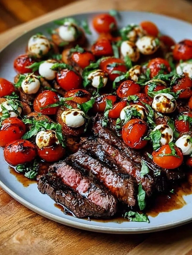 Gegrilltes Flankensteak Caprese mit Balsamico-Dressing image 2