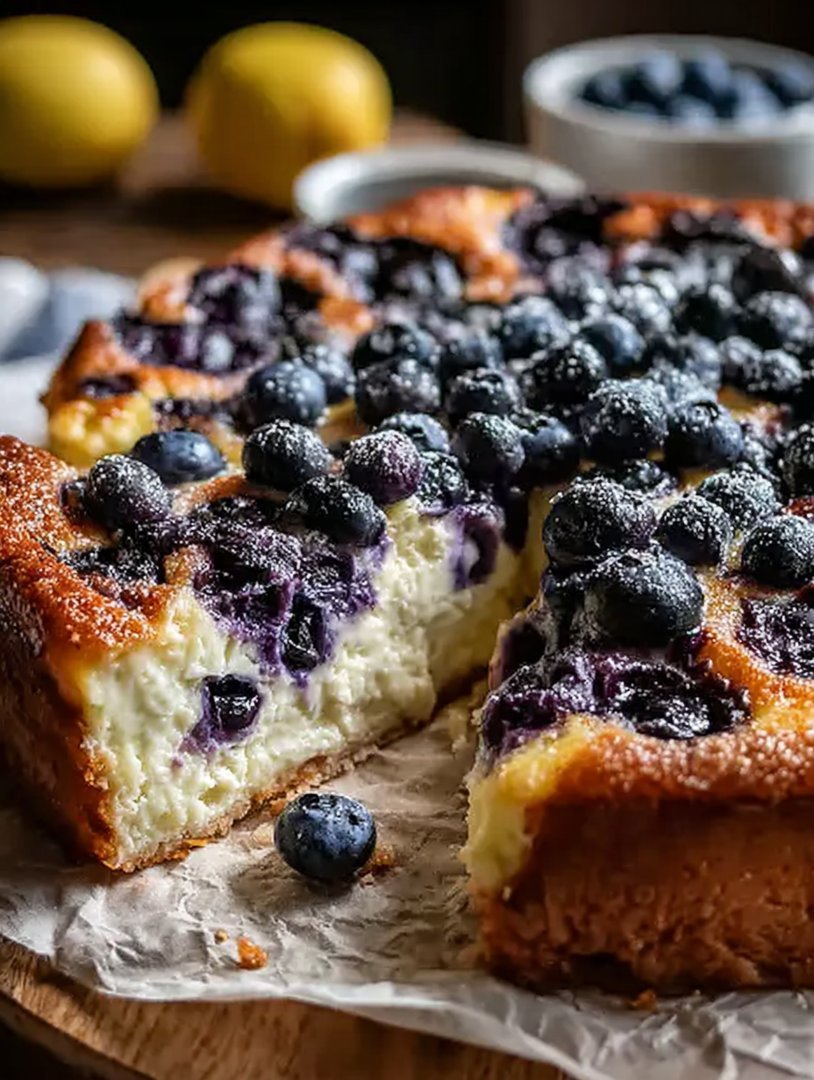 Proteinreicher Zitronen-Blaubeer-Frühstücksauflauf mit Hüttenkäse image 2