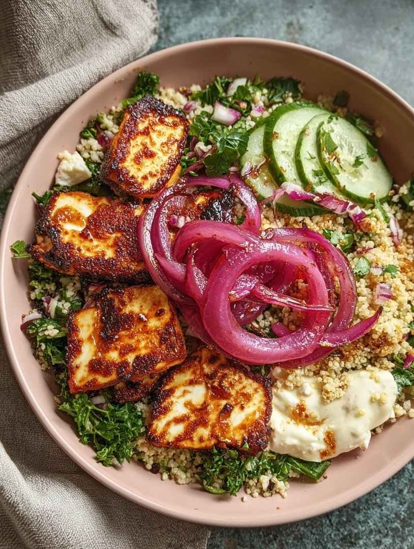 Scharfer Halloumi-Couscous-Salat mit Honig image 2